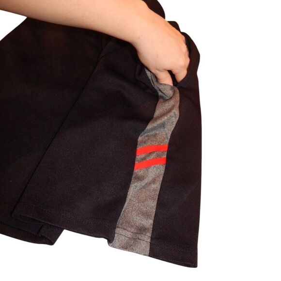 QUAD SEVEN boys large 12/14 polyester black gray mesh basketball short w/pockets - Picture 3 of 5